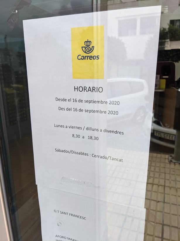 Oficina de Correos en Formentera