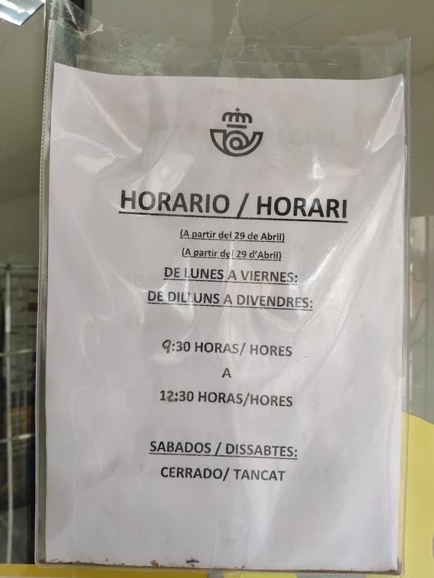 Oficina de Correos en Sant Martí Sarroca