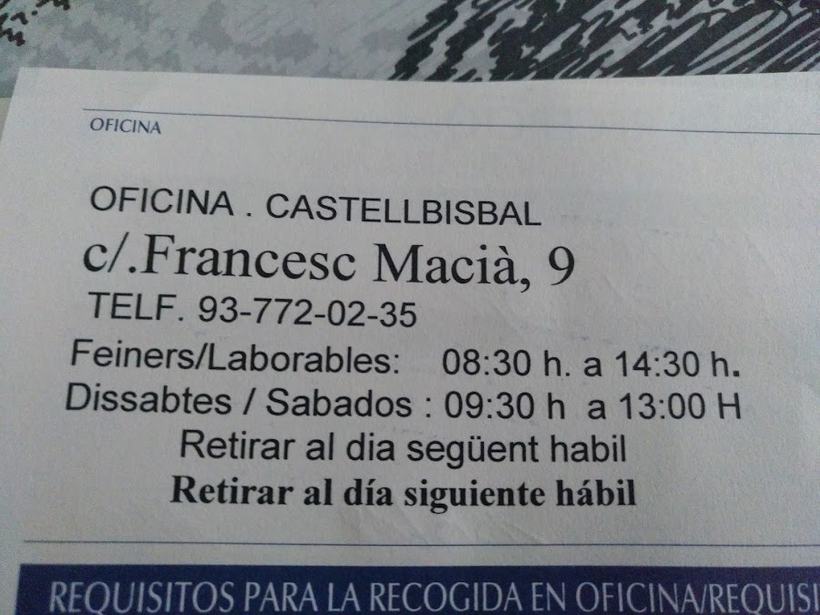 Oficina de Correos en Castellbisbal